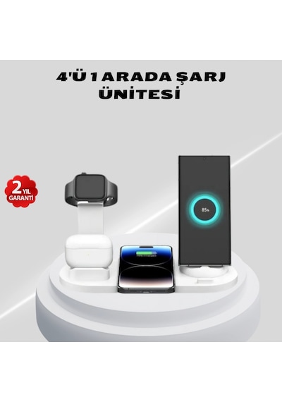 Kablosuz Şarj İstasyonu 4 Ü 1 Arada Apple iPhone Uyumlu Apple Watch Uyumlu Ve Apple Airpods Uyumlu  26347337