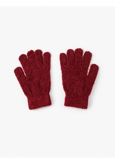 Koton Peluş Eldiven Bordo 4wak50098aa Bordo