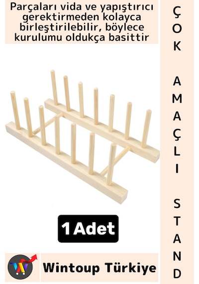 Stand Montajsız Mutfak Banyo Dolap İçi Tezgah Üstü Düzenleyici Çok Amaçlı Ahşap Görünüm Bambu Stand