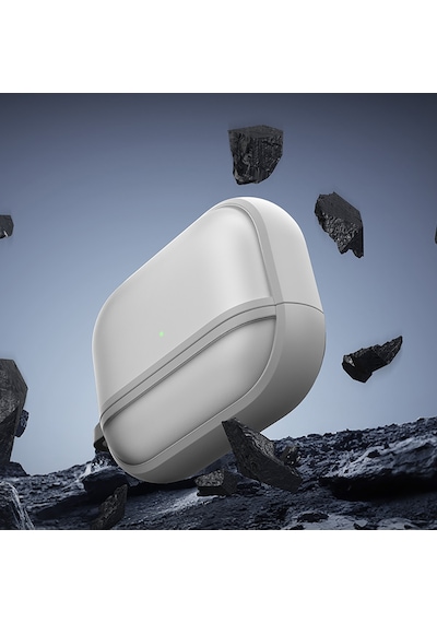 Apple Uyumlu AirPods Pro 3 Kılıf Benks Mist Protective Sert Pürüzsüz Kılıf Gri Gri