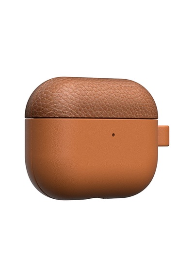 Apple Uyumlu AirPods Pro 3 Amazingthing Glamour Classique Serisi Deri Tasarımlı Kapak Kahverengi Kahverengi
