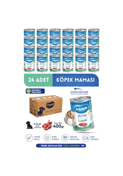 Premium Kuzu Etli Yavru Köpek Konservesi 12x400gr Chunk Special