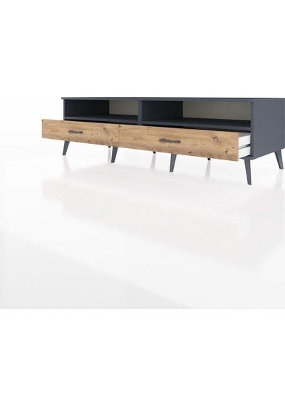 Kronos Tv Ünitesi 2 Raflı 2 Çekmeceli 176x59x51 Antrasit-antrasit/çam Antrasıt/atlas Çam Kronos Tv Ünitesi 2 Raflı 2 Çekmeceli 176x59x51 Antrasit-antrasit/çam Antrasıt/atlas Çam