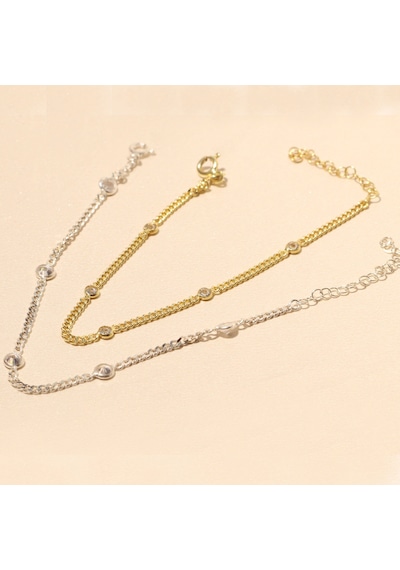 Beş Taşlı Bileklik 718512 Silver