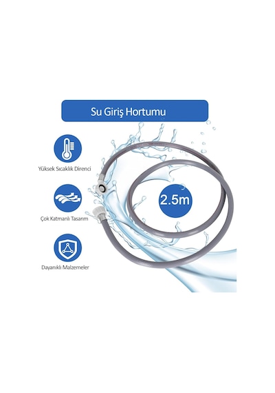 Çamaşır Makinesi Su Giriş Hortumu, Samsung Lg İle Uyumlu