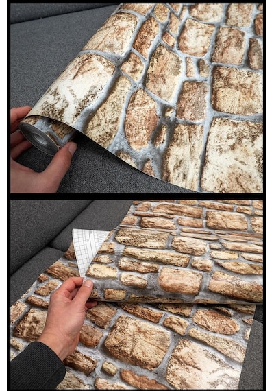 Desenli Kendiliginden Yapışkanlı Kaplama Folyosu 90 Cm X 2 Mt Ecce9012