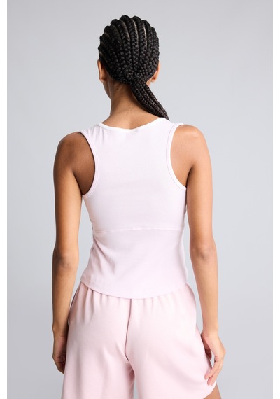 Defacto Çift Katman Görünümlü Slim Fit Ribana Crop Basic Atlet I7464ax26hspn688 Pembe-pn688