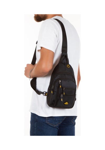 Newish Polo İmpertex Suya Dayanıklı Siyah-sarı Kulaklık Ve Usb Çıkışlı Unisex Omuz Ve Bel Çantası Siyah - Sarı