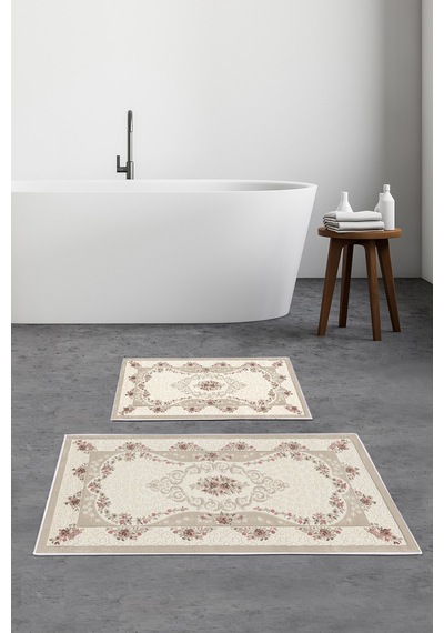Alanur Trend Kaymaz Taban Dijital Banyo Takımı Kt454 krem