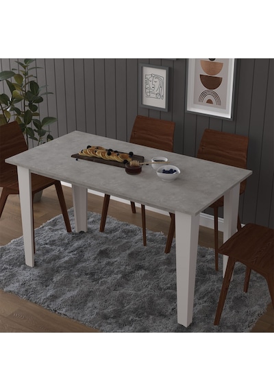 Asra Trend Yemek Masası YM-01 %100 MDF 4-6 Kişilik Mutfak Salon Masası Retro Gri Açık Gri Asra Trend Yemek Masası YM-01 %100 MDF 4-6 Kişilik Mutfak Salon Masası Retro Gri Açık Gri