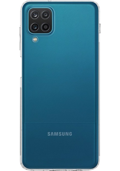 Samsung Galaxy Uyumlu A12 Kılıf Kamera Korumalı Tıpalı Şeffaf Silikon Kapak
