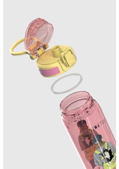 Renga Rybo-x Desenli 630 Ml Tritan Çocuk Matara 912163 Pembe Pembe