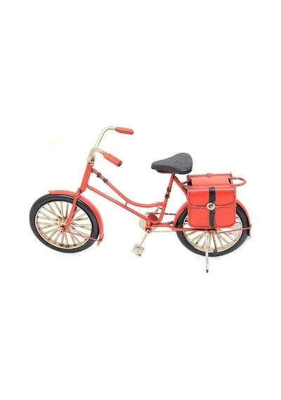 Dekoratif Metal Bisiklet Çantalı Vintage Biblo Ev Ofis Hediyelik