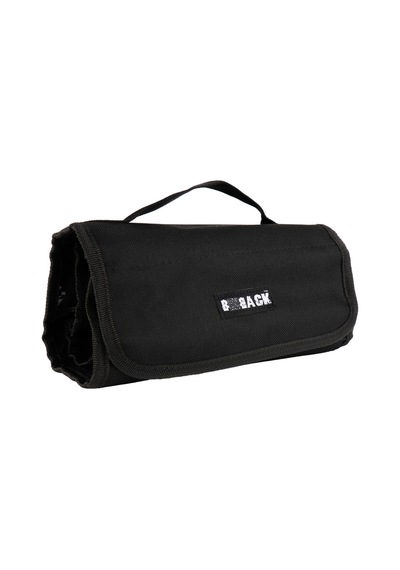 Multi Kalem Kutusu 4 Şeffaf Fermuarlı Bölüm Roll Case Siyah Siyah