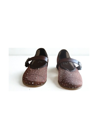 Ne&ve Shoes Kahve File Taşlı Tek Bantlı Kadın Rahat Ve Şık Babet Kahverengi