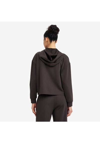 Lescon Kahverengi Kadın Fermuarlı Kapüşonlu Sweatshirt 26n-2105