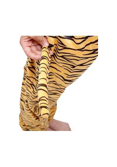 Çocuk Kaplan Kostumu - Aslan Kostümü 4-5 Yaş 100 Cm Çok Renkli