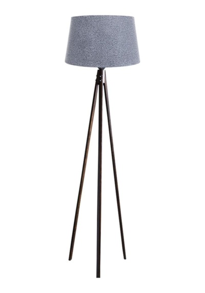 Oval 3 Ayak Tripod Lambader Abajur Köşe Lambası Ahaşap Ceviz Ağaç Dekor Lamba Aplik Diğer