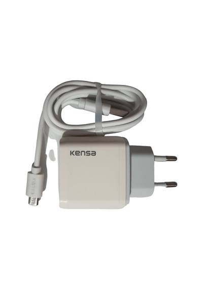 Kensa 3.0A 15W Micro Şarj Aleti Seti Beyaz
