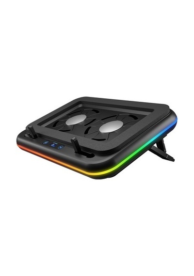 Siyah 120mm Rgb Aydınlatmalı 5 Modlu 2 Fanlı Notebook Soğutucu