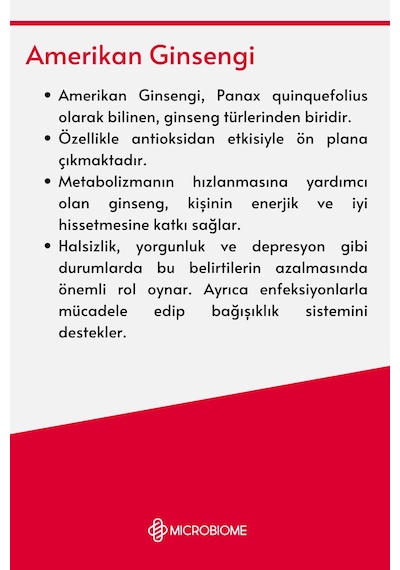 Microbiome Ginseng Complex 30 Kapsül Microbiome Ginseng Complex 30 Kapsül