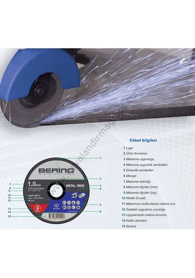 Bering 115x1.00 Mm İnox Kesme Taşı 25 Adet