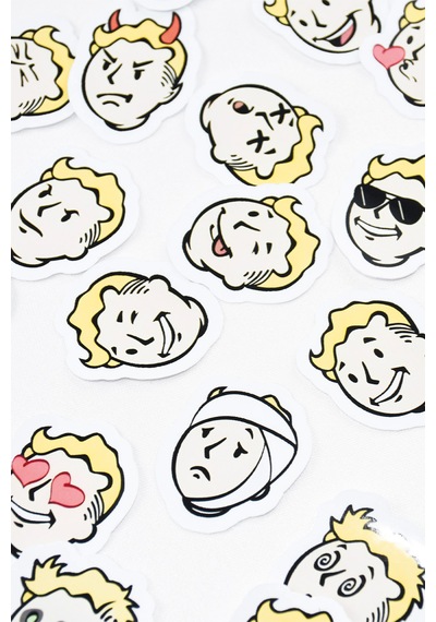 Fallout Vault-boy Sticker Paketi 23 Parça Yapışkanlı Etiket Seti Çok Renkli