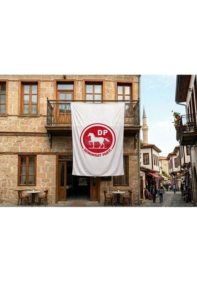 Demokrat Parti Bayrağı 140gr Premium Raşel Kumaş 300x450cm Diğer