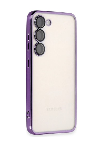 Samsung Galaxy S23 Plus Kılıf Razer Lensli Silikon - Mor 0.2M-Çok Renkli