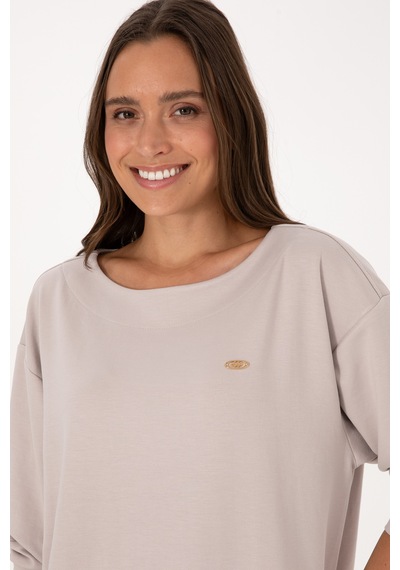 U.S. Polo Assn. Kadın Taş Bisiklet Yaka Sweatshirt 50314210-VR049