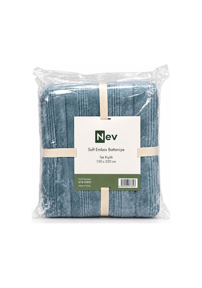 Özdilek Nev Serisi Soft Embos Tek Kişilik Battaniye 150x220 - Atlantik Yeşil