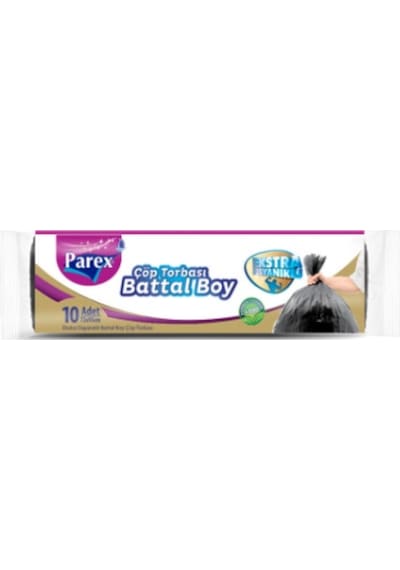 Parex Ekstra Dayanıklı Battal Boy Çöp Torbası Siyah 72 x 95 CM