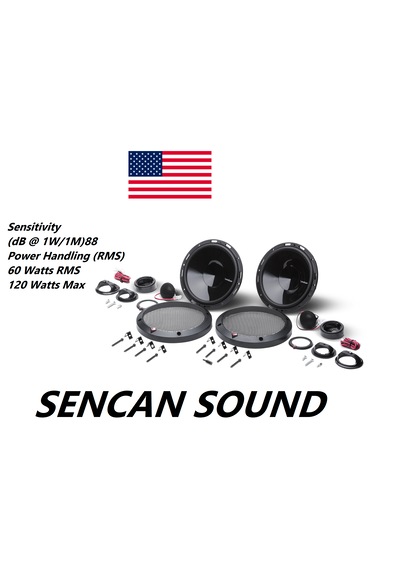 Rockford Fosgate Punch 6.5" 2 Yönlü Euro Fit Bileşen Sistemi Dahili Çapraz Bağlantı Çift