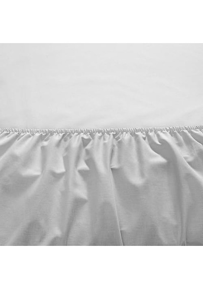 Taç Color Dreams Ranforce Queen Size Fitted Çarşaf Seti Gri Ab Siyah Kedi