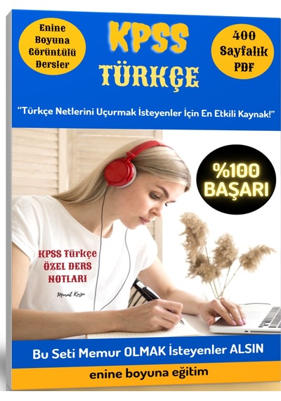 KPSS Türkçe Hazırlık Kitabı (400 Sayfalık PDF + Görüntülü Dersler)