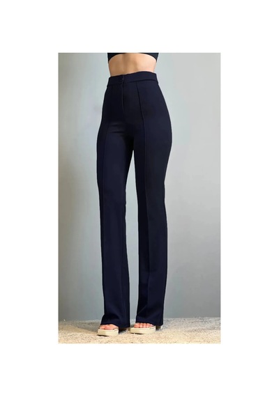 Thiff Gymwear Krep Kumaş Likralı Kadın Palazzo Pantolon 3'lü Set Bej-kahverengi-lacivert