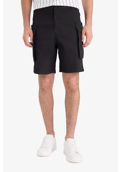 Defacto Relax Fit Kargo Cepli Bermuda Şort E2207ax25smbk81 Siyah