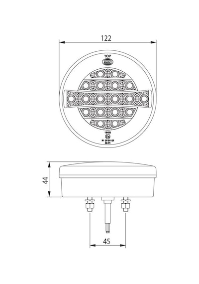 Dasterı Dsl-230std-r Arka Led Lamba Beyaz Dinamik Flaş Sağ