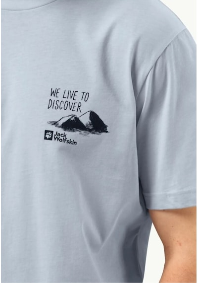 Jack Wolfskin Discover T M Erkek T-shirt - Mavi