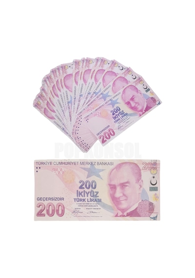 50 Adet 200 Tl Geçersiz Para Parti Şaka Düğün Oyun Parası Fim Dizi Çekimleri İçin