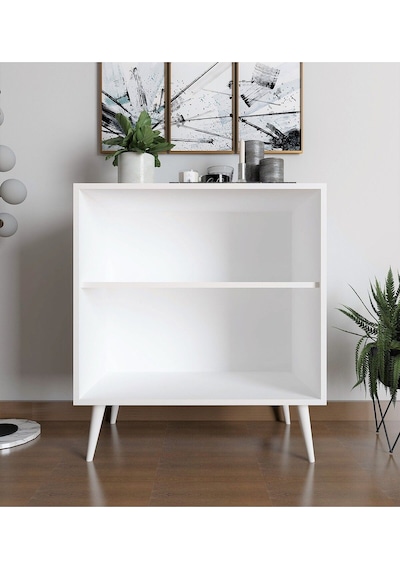 Floradesign Novo Çok Amaçlı Dolap / Kapaklı Raflı Dolap /meşe - Beyaz Meşe - Beyaz