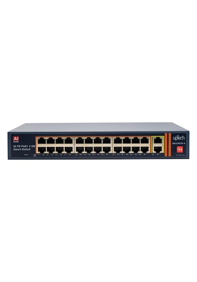 Sw124fgp-a 24 Ports 10/100m Poe Switch With 2 Gigabit Uplink Ieee802.3af/at 400w-125906