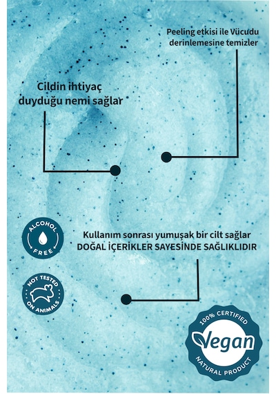 Lucille %100 Vegan Blueberry Aromalı Vücut Scrub 250 ML
