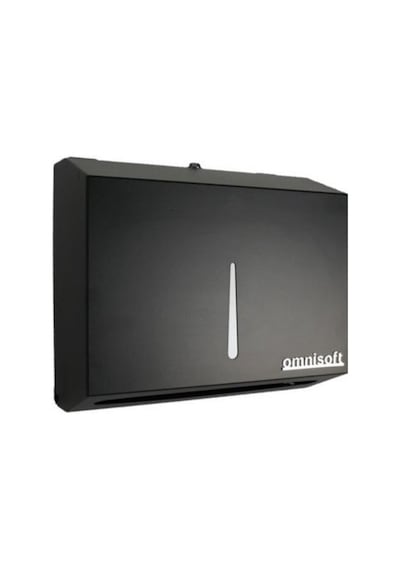 Omnisoft Paslanmaz Z Katlama Kağıt Havlu Dispenseri Siyah 200'Lü