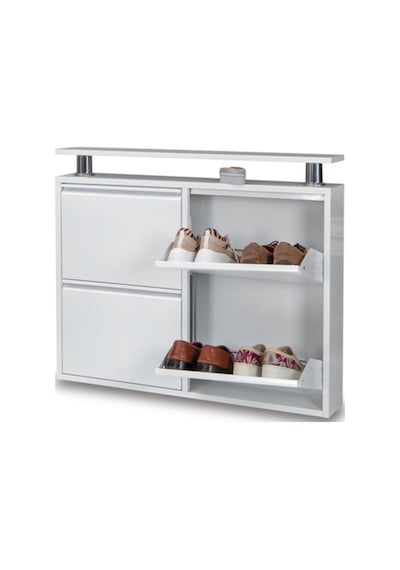Kaser Metal Beyaz Ayakkabılık 2+2