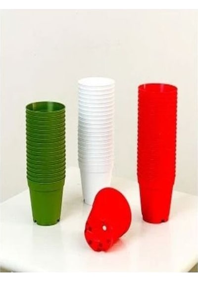 Katı Plastik Sukulent Saksısı 20 Adet Açık Yeşil 5.5 Cm
