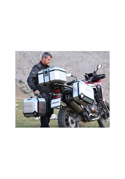 Tr48 Silver Motosiklet Arka Çanta 48 Litre Kapasiteli Top Case Motor Çanta Alümimyum Çok Renkli