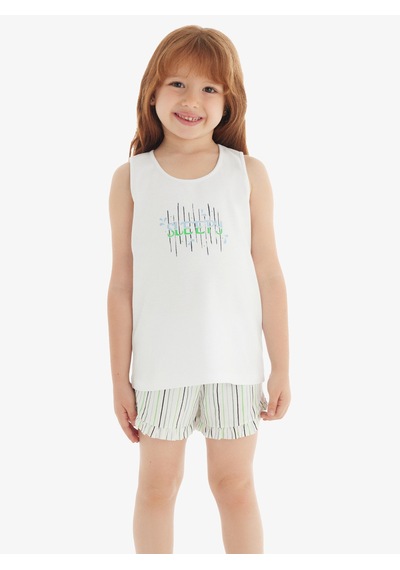 Blackspade Kız Çocuk T-shirt 51827 - Beyaz Beyaz
