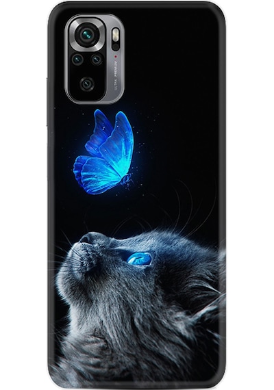 Xiaomi Note 11 Se Kılıf Resimli Desenli Silikon Platinium Series Butterfly Cat 1891
