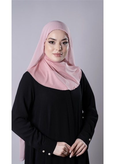 Hürrem Bone Pudra Pratik Hazır Geçmeli Şal Şifon Kumaş Hijab Bone 3009 06